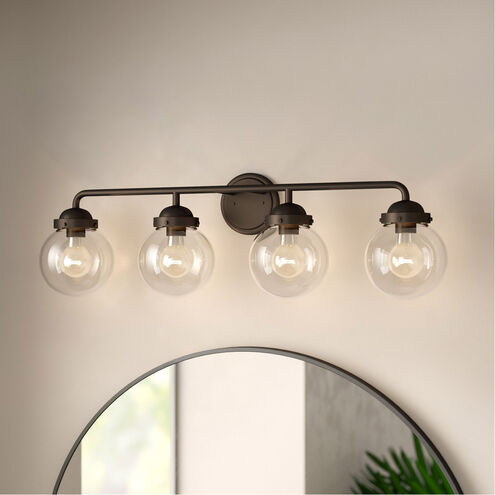 Knoll 4 Light 33 inch Oil Rubbed Bronze Bath Bar Wall Light